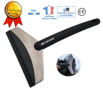 TD® Grattoir neige voiture Pelle acier inoxydable multifonction pare brise vitres brosse glace raclette dégivreur mini camion spatul